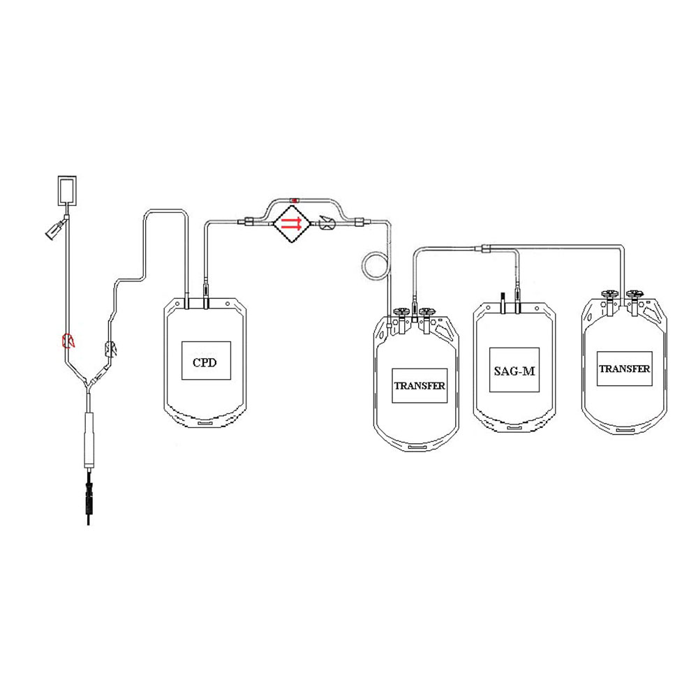 KAN TORBASI TAM KAN FİLTRELİ DÖRTLÜ CPD/SAGM 450 ML BYPASS